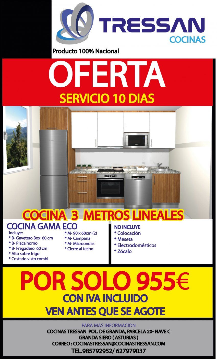 Oferta Cocina 3 Metros Gama Eco