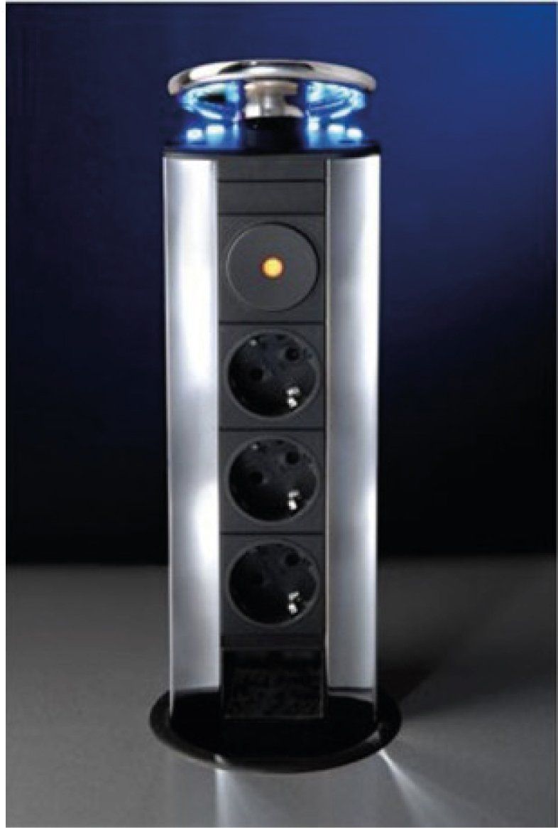 ENCHUFE ESCAMOTEABLE CON LED