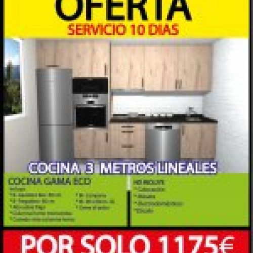 Oferta Cocina 3 Metros Columna Horno  Gama Eco