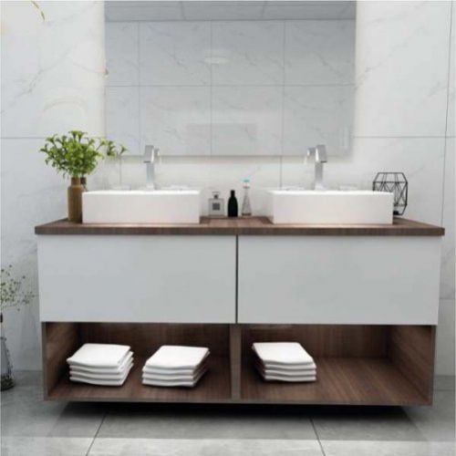 Blanco mate y madera