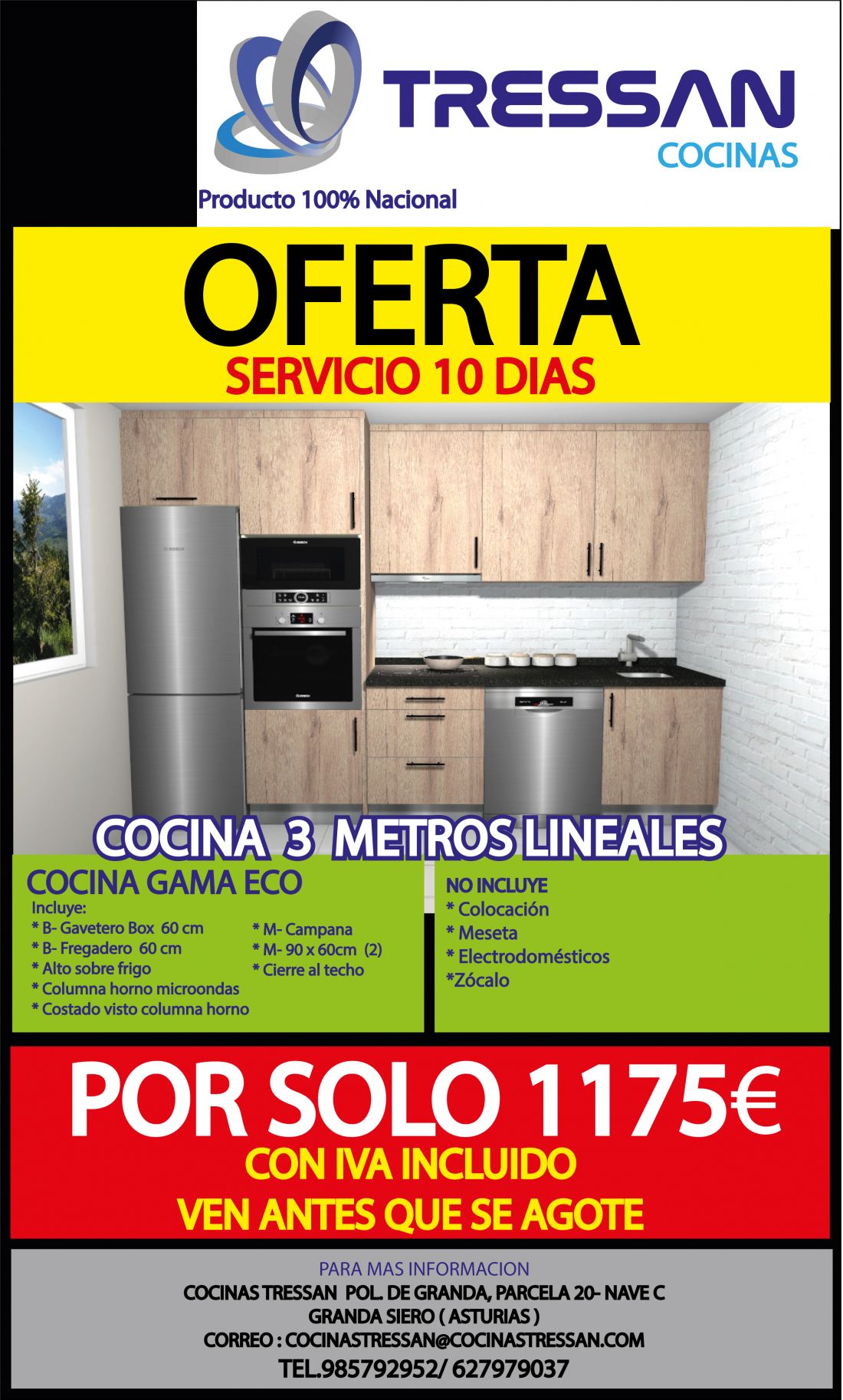 Cocina  3 Metros Gama Eco