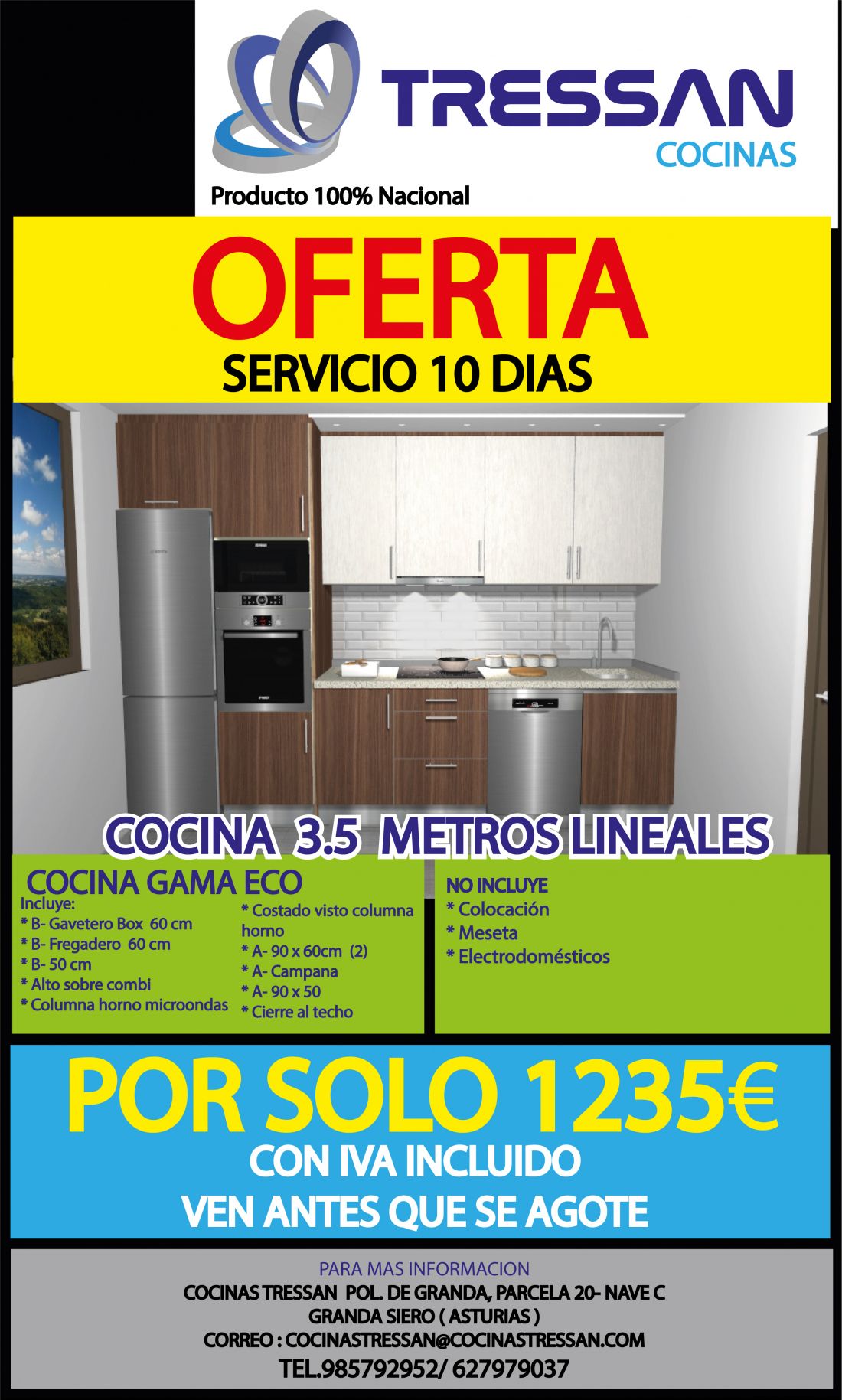 Cocina  3.50 Metros Gama Eco